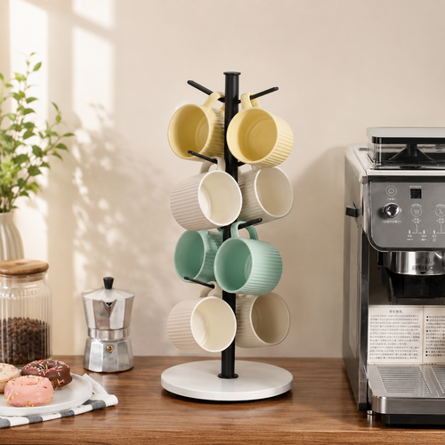 MugMuse 8-Hook Marble Mug Tree