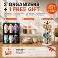 MugMuse 3-Piece Kitchen Organizer Set + Free Mug Hook