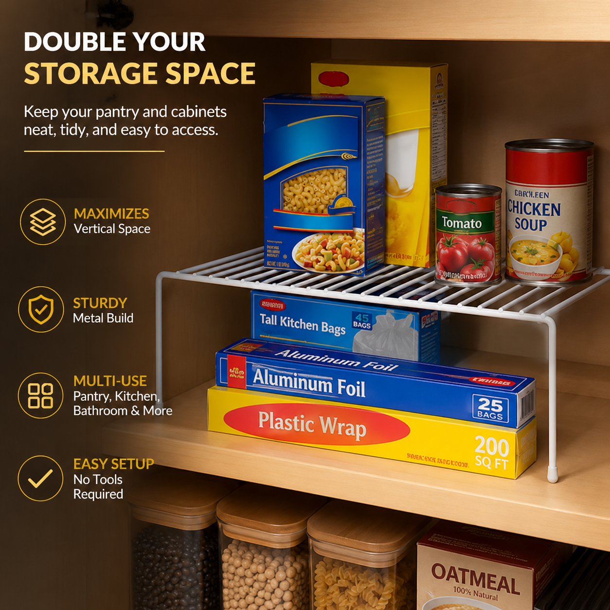 MugMuse Cabinet Helper Shelf