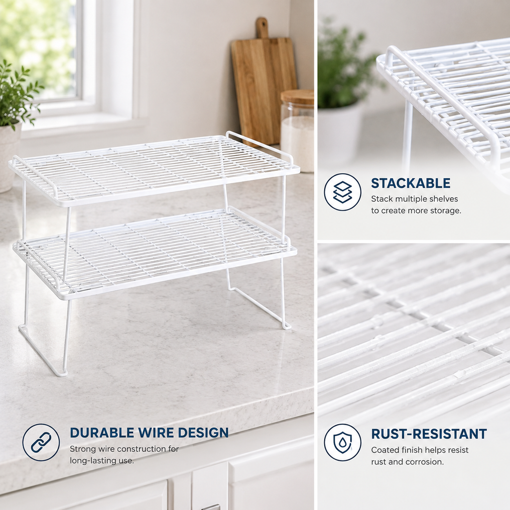 MugMuse Folding Stacking Shelf