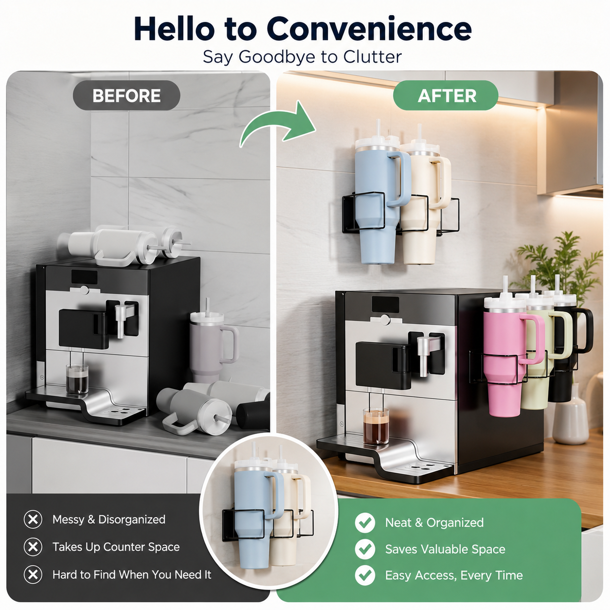 MugMuse Magnetic Tumbler Rack