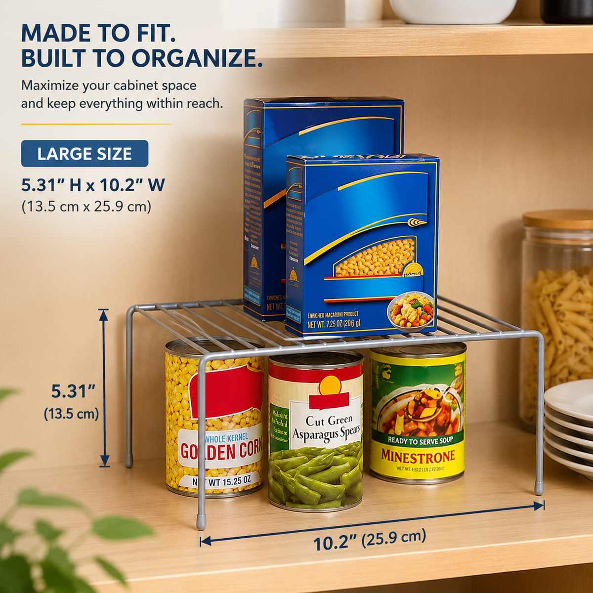 MugMuse Cabinet Helper Shelf