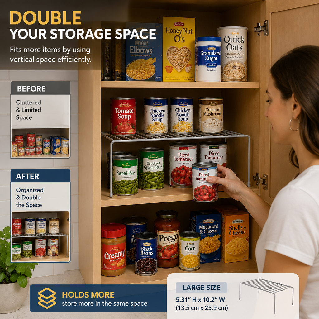 MugMuse Cabinet Helper Shelf
